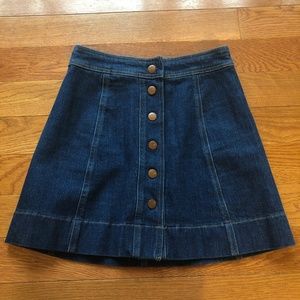 Madewell Metropolis Snap Jean Skirt denim Jemma